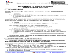 INFORMATIONS SERVICE GESTION 2024
